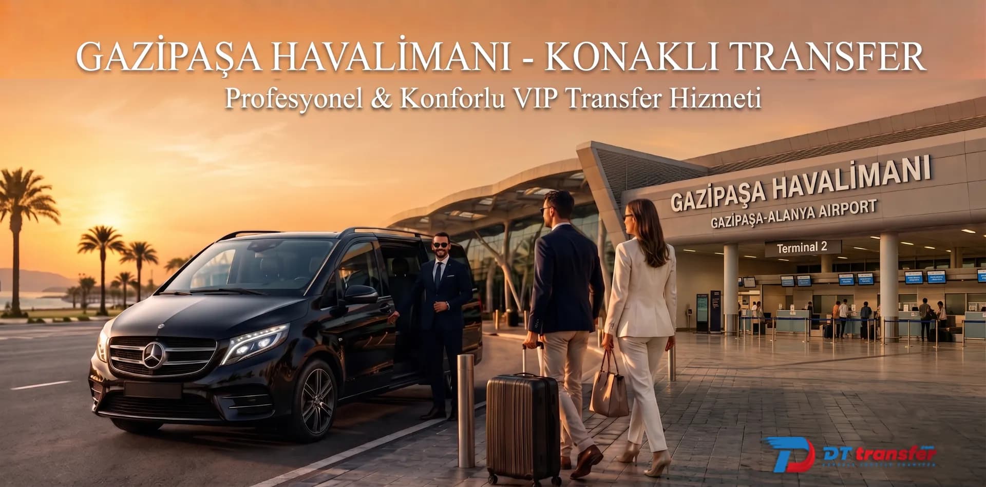 Gazipaşa Havalimanı Konaklı Transfer ve Ulaşım | Otele, Otelden Havalimanına ve Adresten Transfer | DT Transfer
